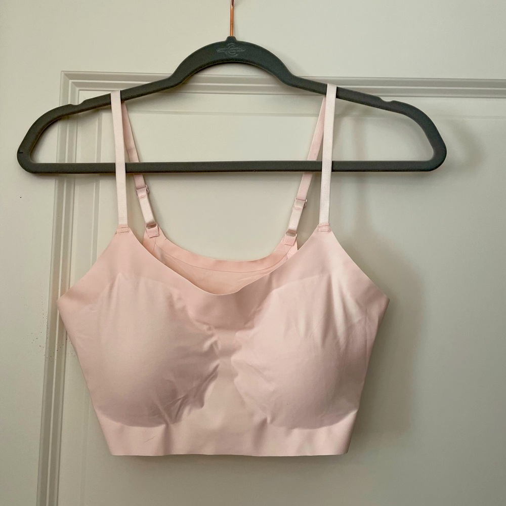 Light pink Third Love wireless bra